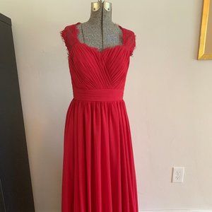 Red Bridesmaid Gown Sz M